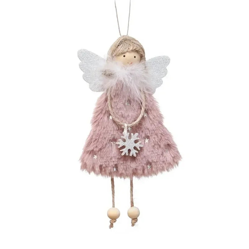 New Year Angel Doll Christmas Tree Hanging Ornaments Decor Christmas Elk Pendants Decoration for Home Navidad 2021 Car Ornament
