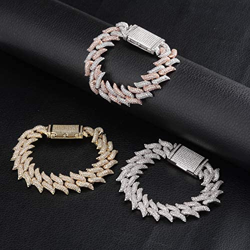 16mm Diamond Spiked Miami Cuban Bracelets