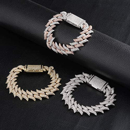 16mm Diamond Spiked Miami Cuban Bracelets