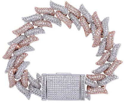 16mm Diamond Spiked Miami Cuban Bracelets