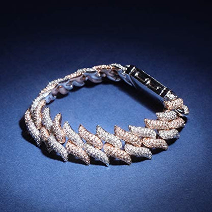 16mm Diamond Spiked Miami Cuban Bracelets
