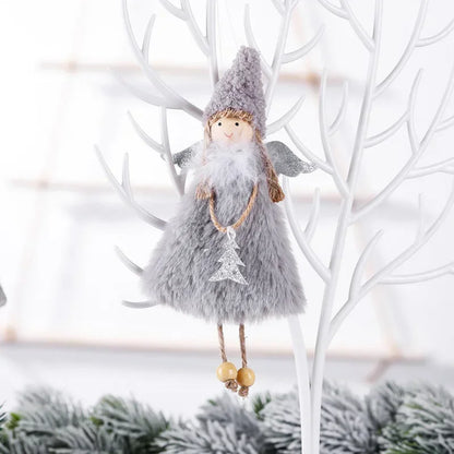 New Year Angel Doll Christmas Tree Hanging Ornaments Decor Christmas Elk Pendants Decoration for Home Navidad 2021 Car Ornament