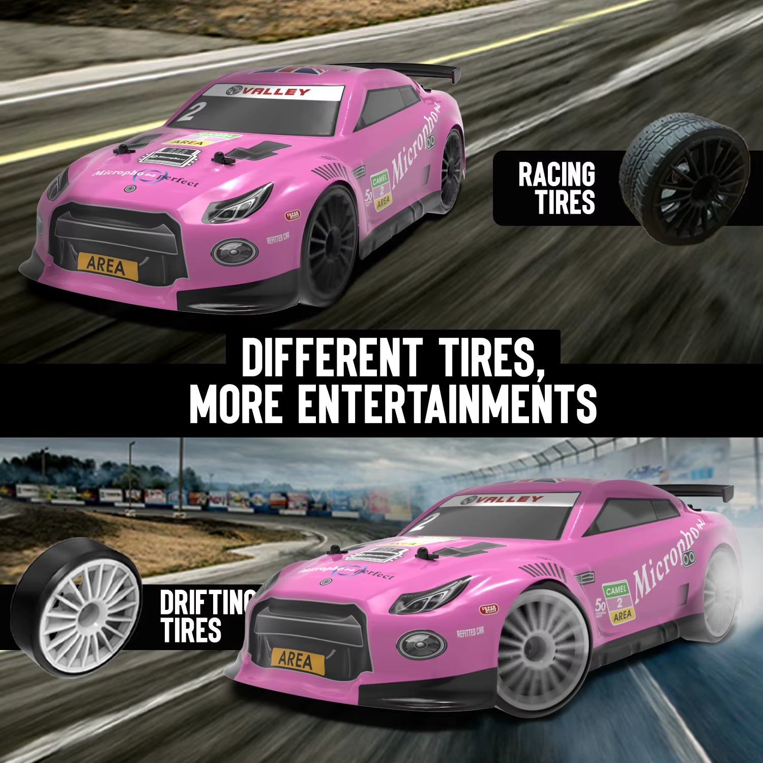 2.4Ghz Rc Drift Cars 1/14 Fast Electric Remote Control Truck for Radio Control Toys Outdoor Racing Mini Rc Cars for Children Gif