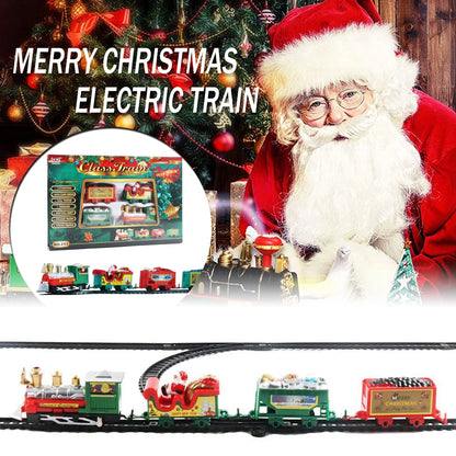 2024 Mini Electric Christmas Train Toy Set Toys for Kids Car Railway Tracks Toy Christmas Ornament Educational Toy for Children