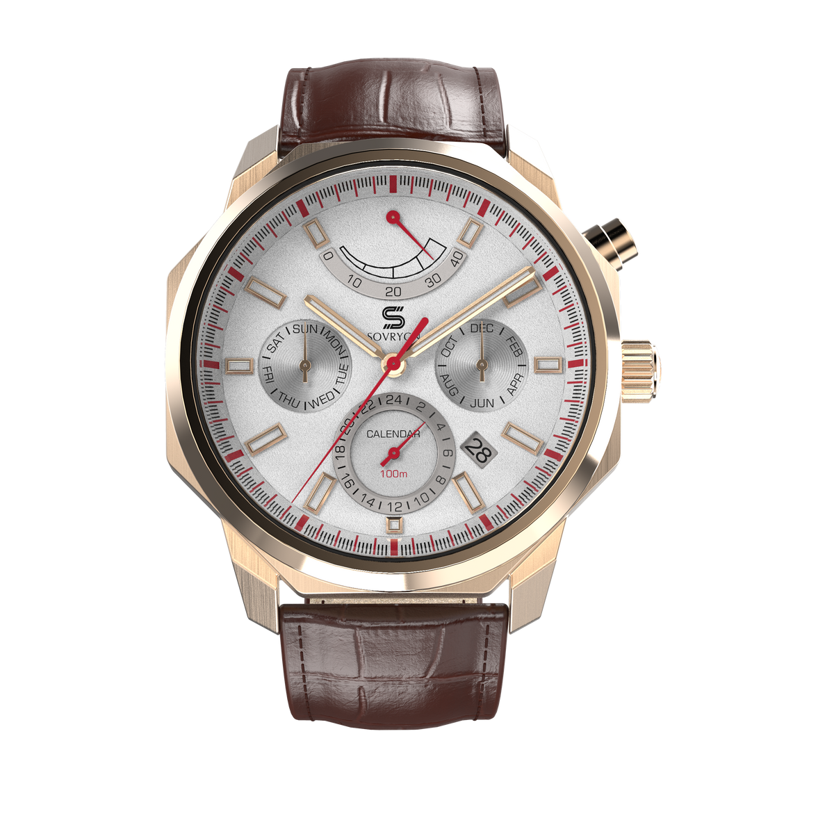 Brown Leather - Rosegold Clasp-3