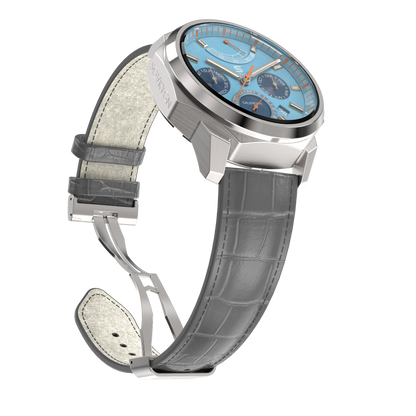 Grey Leather - Steel Clasp-1