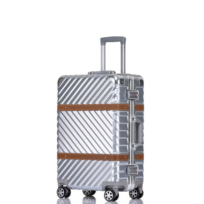 2020 Popular Waterproof 20/24/28 Inch 100% PC Hard Shell Aluminum Frame TSA Vintage Suitcase Luggage