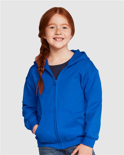 Gildan 18600B Youth Heavy Blend™ Full-Zip Hooded Sweatshirt-4