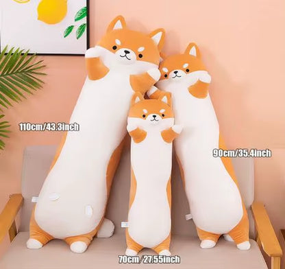 Long Shiba Inu & Corgi Plush Body Pillow Giant Stuffed Animals Dog Sleeping Pillow Baby Soothing Toys