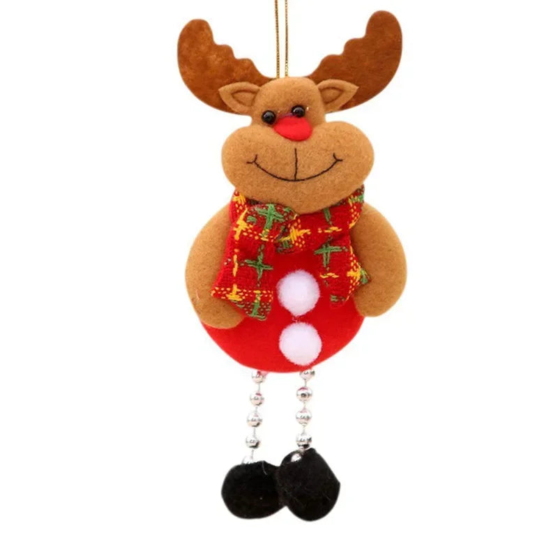 New Year Angel Doll Christmas Tree Hanging Ornaments Decor Christmas Elk Pendants Decoration for Home Navidad 2021 Car Ornament