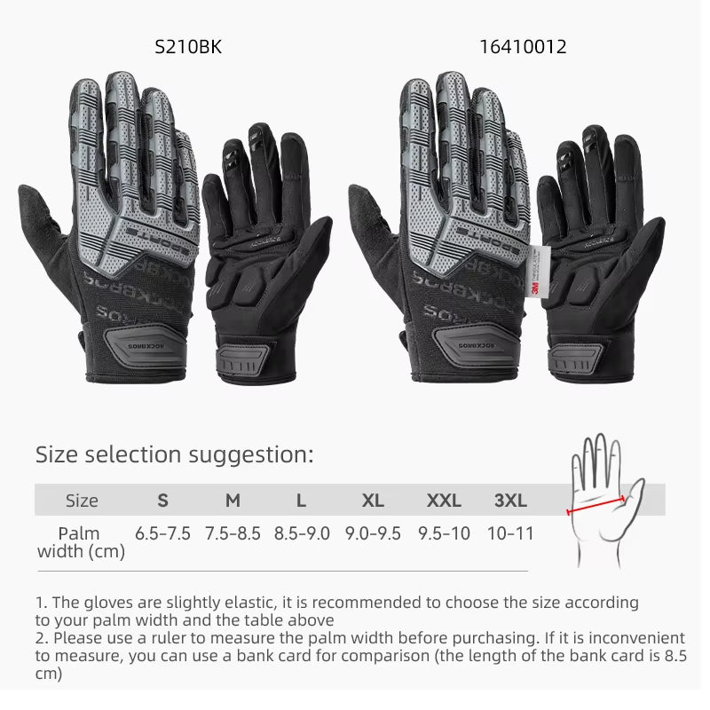 Autumn Winter Motorcycle Gloves Breathable SBR 6Mm Thickened Pad Keep Warm Winter Gloves Men Women Sport Cycling Glove