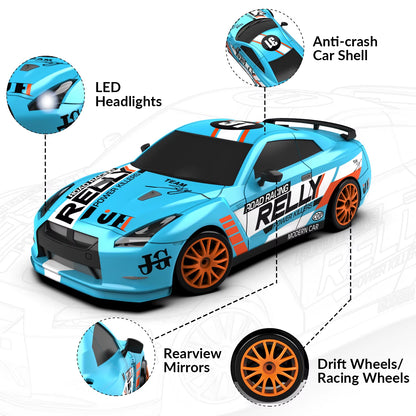 Kids 2.4G Remote Control Car Toys Simulation RC Racing Vehicle Model Toy 1:24 Radio Control High Speed Drift Car Toys