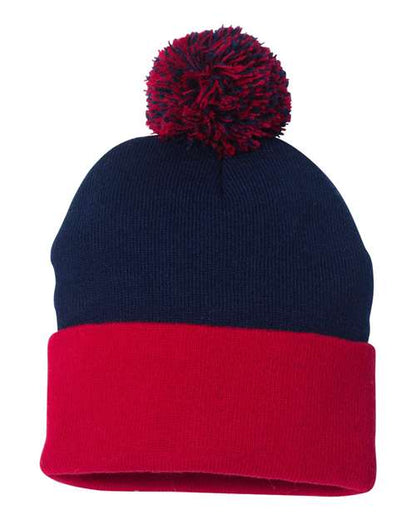 Sportsman SP15 12" Pom-Pom Cuffed Beanie-21