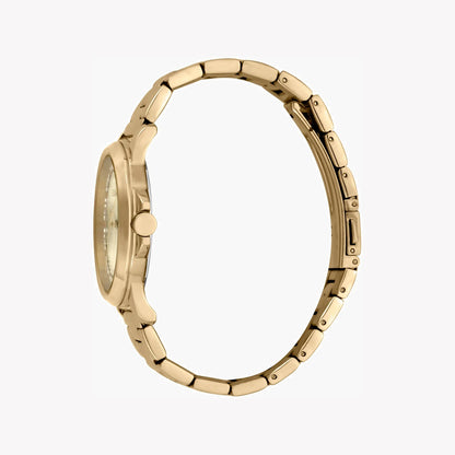 Esprit Women's Gold Stainless Steel Watch, Champagne Dial | Es1l203m0035-1