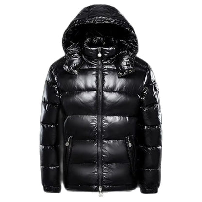 Inter New Men Solid Parkas White Duck down Men'S Stand Collar Warm Thick Coat Male
