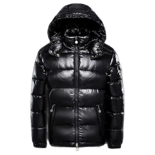 Inter New Men Solid Parkas White Duck down Men'S Stand Collar Warm Thick Coat Male