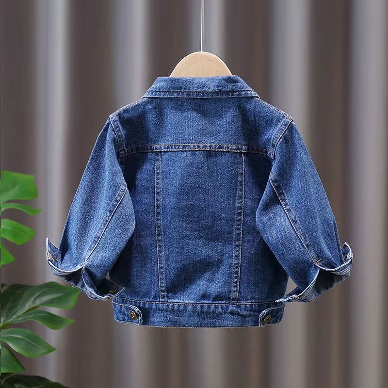 Children'S Denim Jackets Trench Coat Embroidery Jackets Boy Baby Denim Coat Casual Outerwear Spring Autumn Clothing