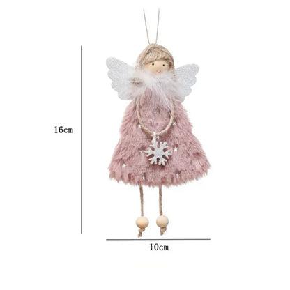 New Year Angel Doll Christmas Tree Hanging Ornaments Decor Christmas Elk Pendants Decoration for Home Navidad 2021 Car Ornament