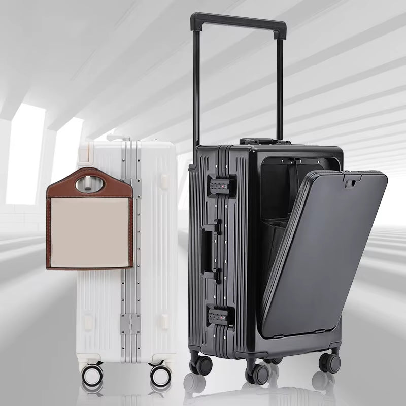 Universal Wheel Aluminum Frame Mount Case Travel Box Business Front Opening Large Capacity Suitcase Dropshipping Trunk Package