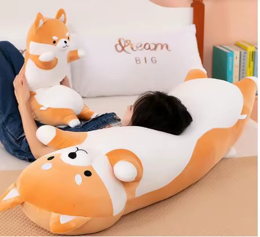 Long Shiba Inu & Corgi Plush Body Pillow Giant Stuffed Animals Dog Sleeping Pillow Baby Soothing Toys