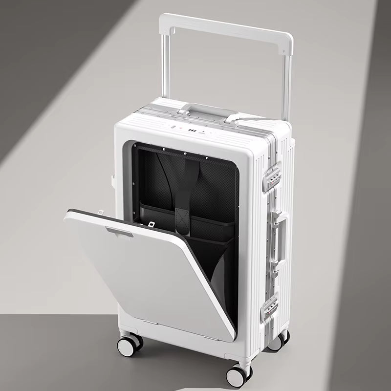 Universal Wheel Aluminum Frame Mount Case Travel Box Business Front Opening Large Capacity Suitcase Dropshipping Trunk Package