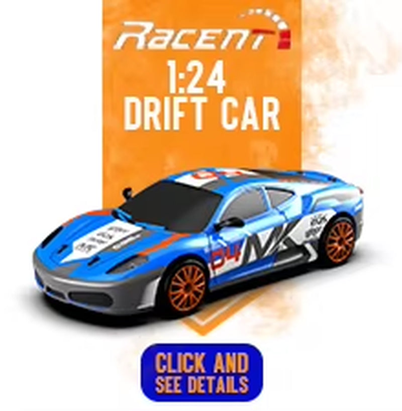 Kids 2.4G Remote Control Car Toys Simulation RC Racing Vehicle Model Toy 1:24 Radio Control High Speed Drift Car Toys