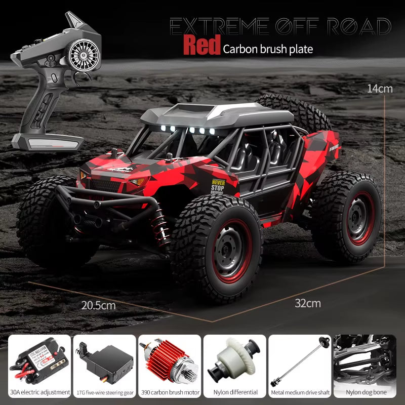 Made in China 1/16 4CH Cheap Adult Toy with Spare Tire Electric Remote Control High-Speed Off-Road Desert Rc Car Kit