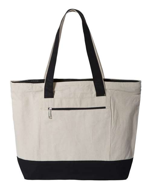 Q-Tees Q1300 19L Zippered Tote-1