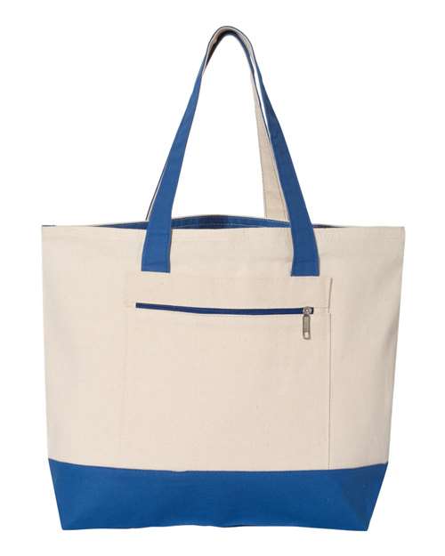 Q-Tees Q1300 19L Zippered Tote-8