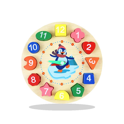 Matching Stacking Building Block Clock Sets 3D Puzzles Board Musical Figure Game Montessori Educational Toys for Kids Boys Girls