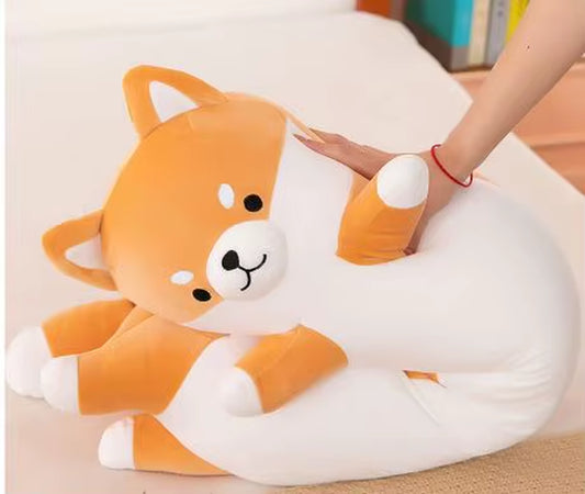 Long Shiba Inu & Corgi Plush Body Pillow Giant Stuffed Animals Dog Sleeping Pillow Baby Soothing Toys