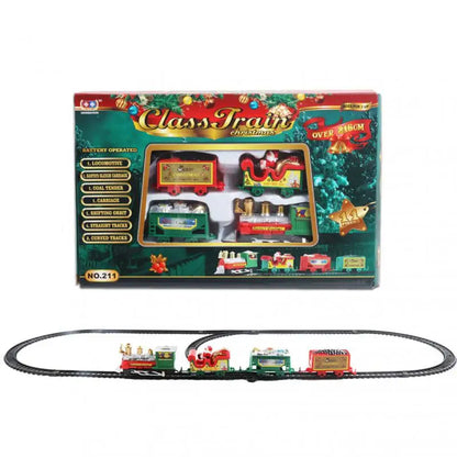 2024 Mini Electric Christmas Train Toy Set Toys for Kids Car Railway Tracks Toy Christmas Ornament Educational Toy for Children
