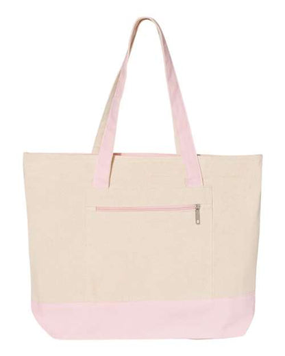 Q-Tees Q1300 19L Zippered Tote-2