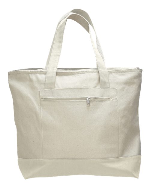 Q-Tees Q1300 19L Zippered Tote-4