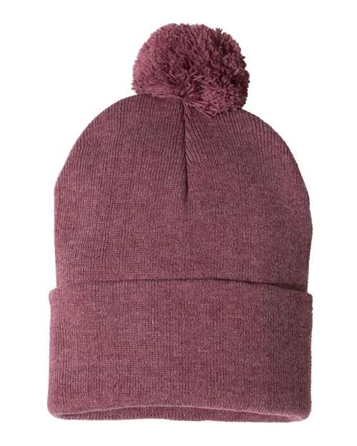 Sportsman SP15 12" Pom-Pom Cuffed Beanie-11