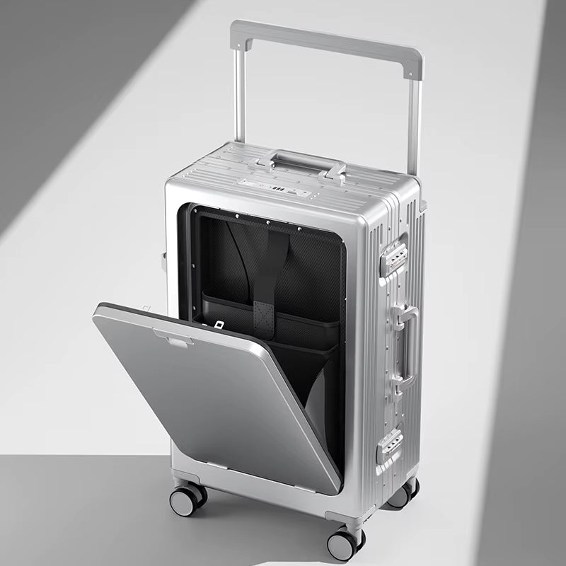 Universal Wheel Aluminum Frame Mount Case Travel Box Business Front Opening Large Capacity Suitcase Dropshipping Trunk Package