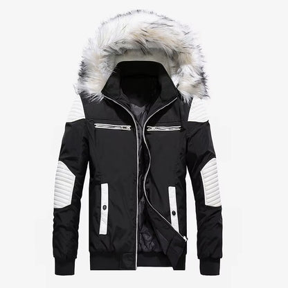 2025 Men Winter Jacket Streetwear Camouflage Thicken Warm Men'S Hooded Casual Hip Hop Ribbons Male Parkas Outerwear ABZ521