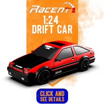 Kids 2.4G Remote Control Car Toys Simulation RC Racing Vehicle Model Toy 1:24 Radio Control High Speed Drift Car Toys