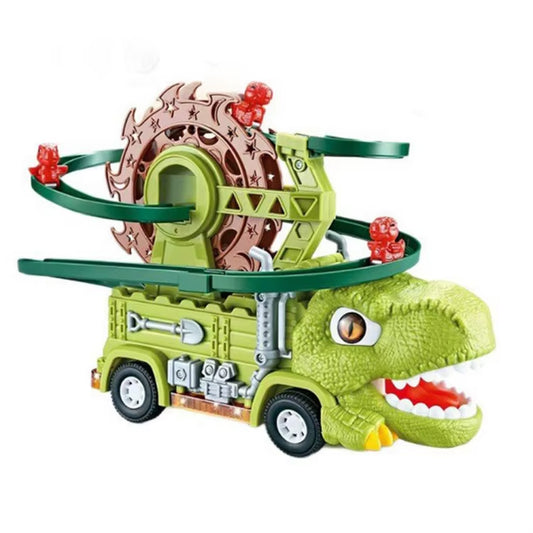 Dinosaur Climbing Slide Music Toy Puzzle Fun Electric Slide Toy Car Fun Slide Roller Coaster Birthday Christmas Gifts for Kids