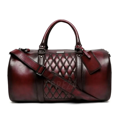 Lightweight Eco-Friendly Genuine Leather Duffle Bag Waterproof Foldable Gym Bag with Comfortable Low MOQ