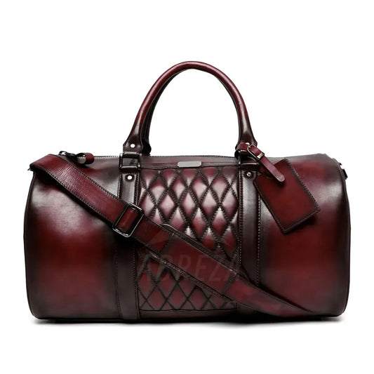 Lightweight Eco-Friendly Genuine Leather Duffle Bag Waterproof Foldable Gym Bag with Comfortable Low MOQ