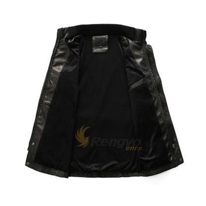 2021 Men'S Leather Jacket Winter Windbreaker Fashion Slim Fit Motorcycle PU Targeted Audience Male