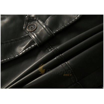 2021 Men'S Leather Jacket Winter Windbreaker Fashion Slim Fit Motorcycle PU Targeted Audience Male