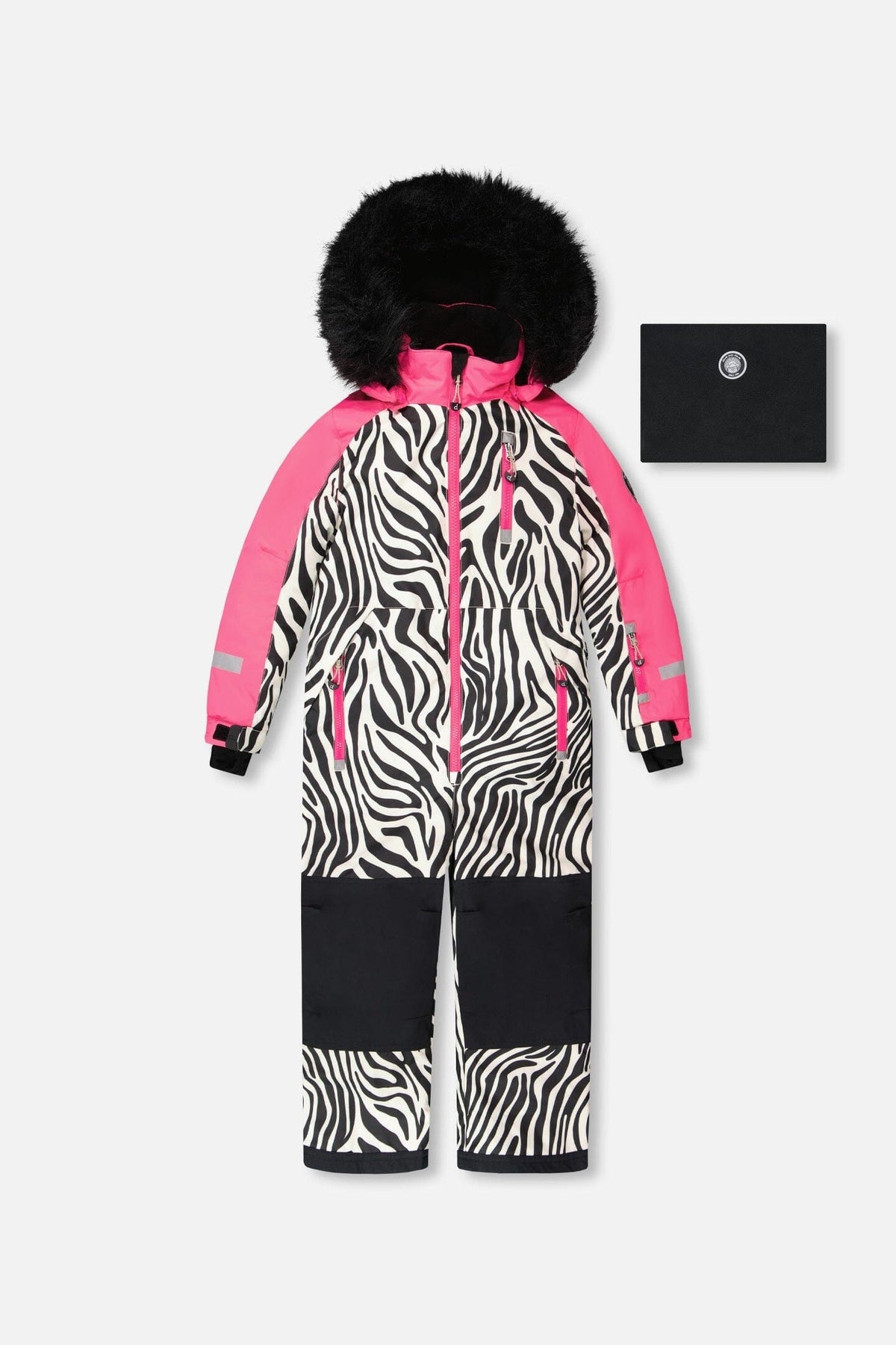 One-Piece Play Snowsuit Zebra Print-0