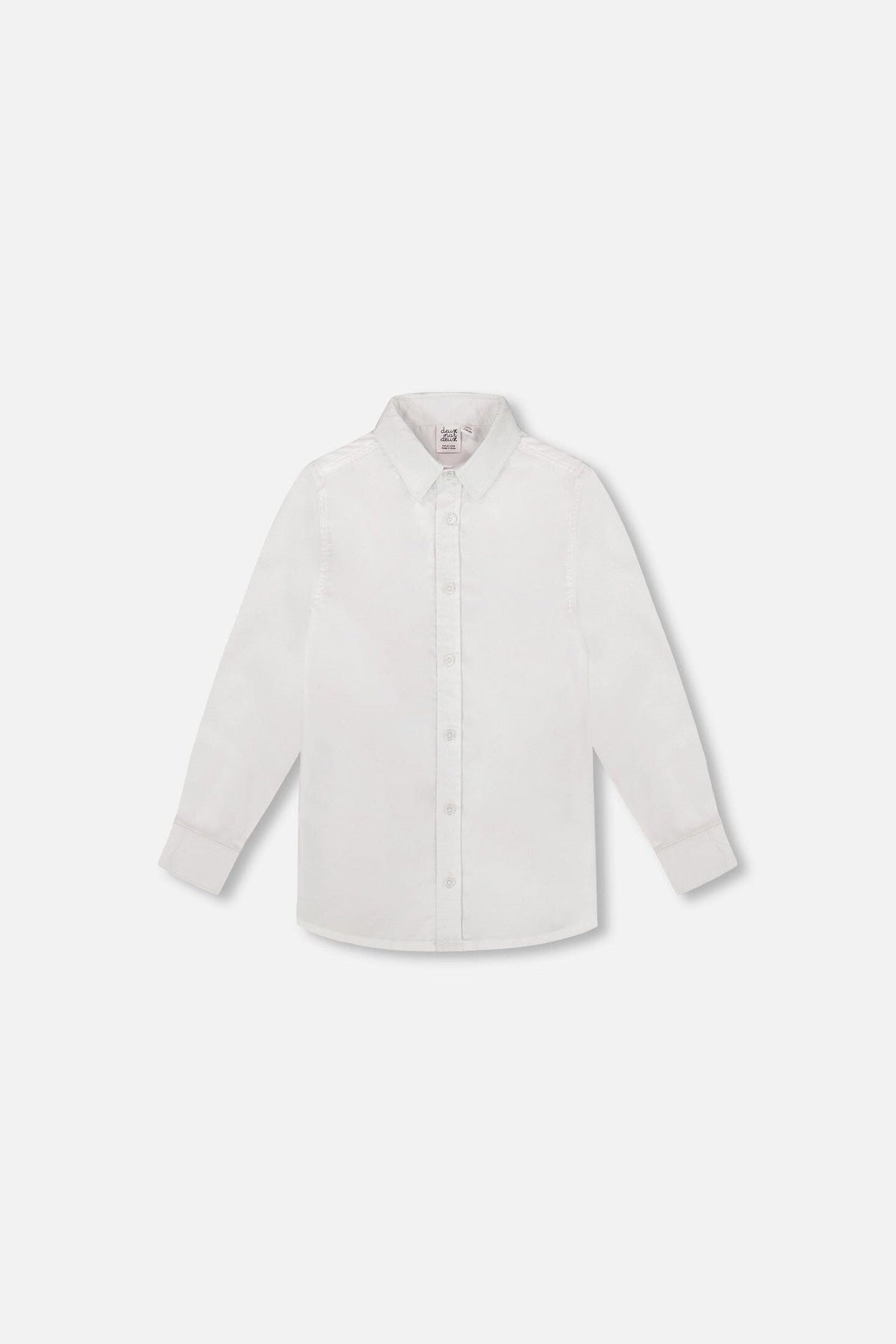 Button Down Long Sleeve Shirt White-0