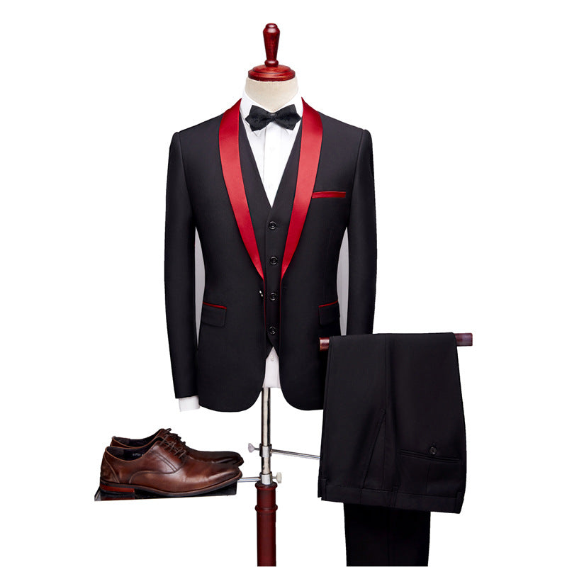 3 Piece Suit Jacket Coat Pants & Vest  Formal Slim Fit Men's-1