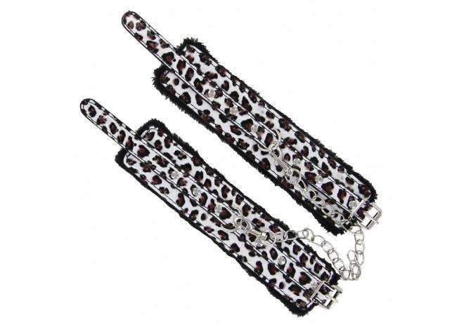 Cheetah Print Wrist Bondage Restraints-2