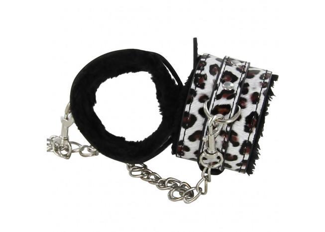 Cheetah Print Wrist Bondage Restraints-3