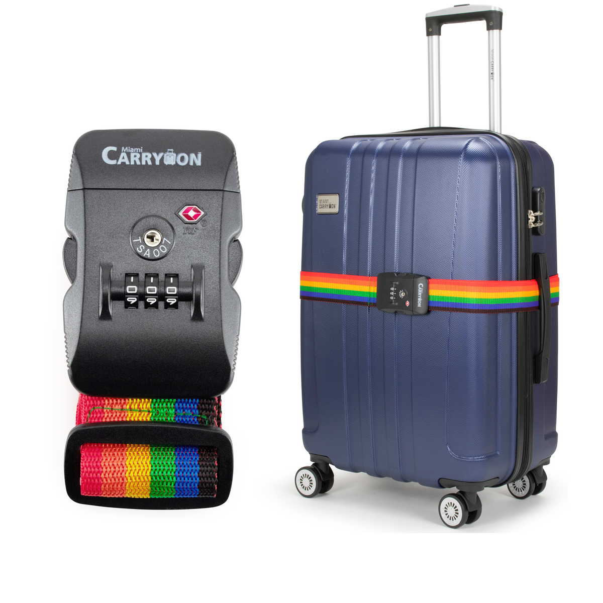 Adjustable TSA Approved Combination Lock Luggage Strap
