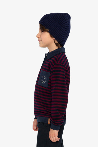 Brushed Jersey Top Red And Blue Stripes-2